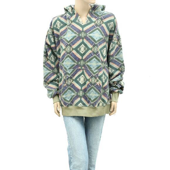 Free People We The Free It's A Vibe Print Hoodie Top Oversized Slouchy S 283448 - Picture 7 of 13